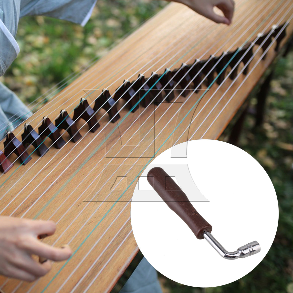 BQLZR 2PCS Wooden Guzheng Tuning Wrench