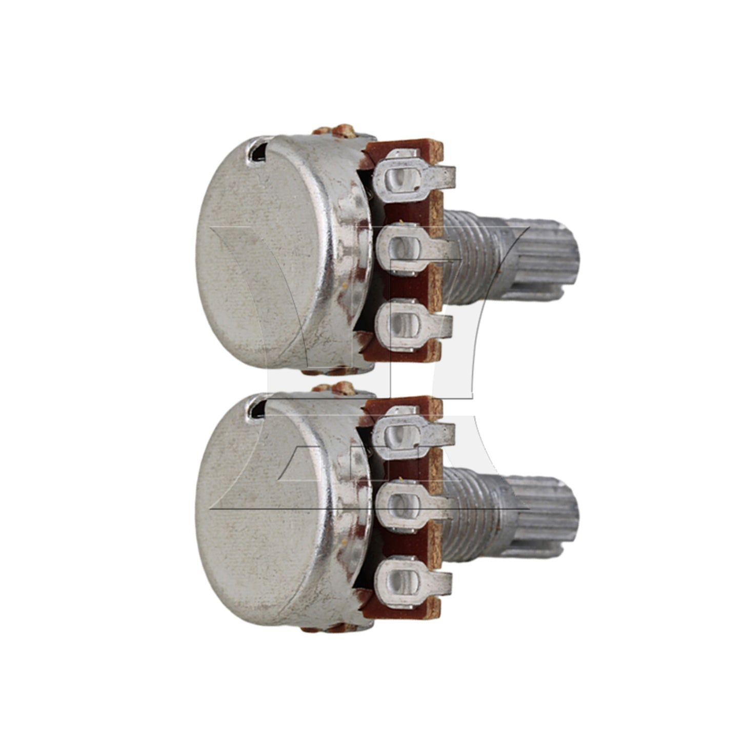 BQLZR 20pcs Metal Guitar Potentiometer Pot Long Shaft 1.8cm Tone Button A500K Chrome for Handmade Diy Electric Guitar