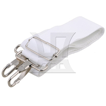 BQLZR 3pcs Nylon Adjustable Marching Snare Drum Strap White for Indoor Theater Performances