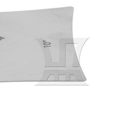 BQLZR 2pcs Stainless Steel Guitar Notched Radius Gauge High quality Material 8x8cm Silver
