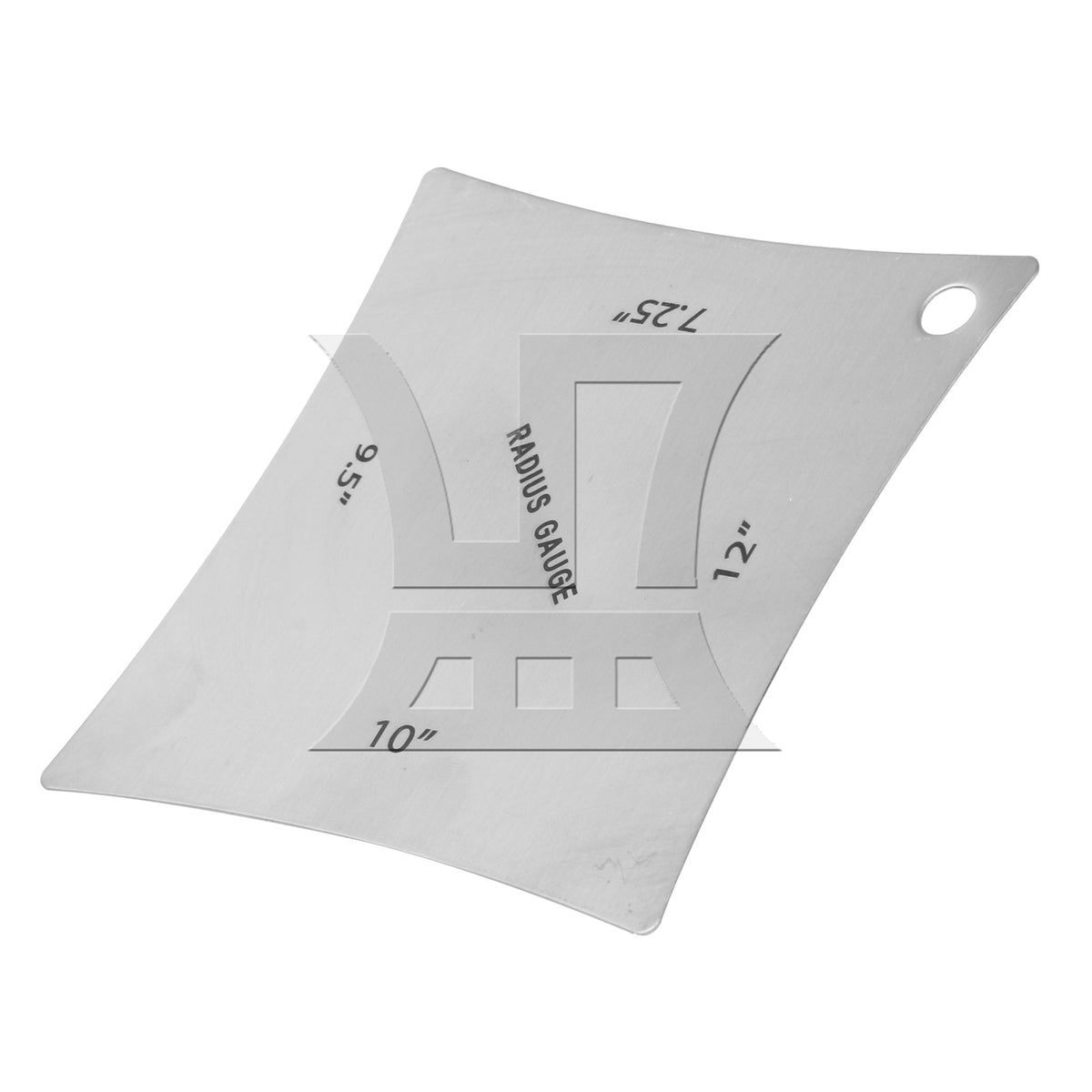 BQLZR 2pcs Stainless Steel Guitar Notched Radius Gauge High quality Material 8x8cm Silver