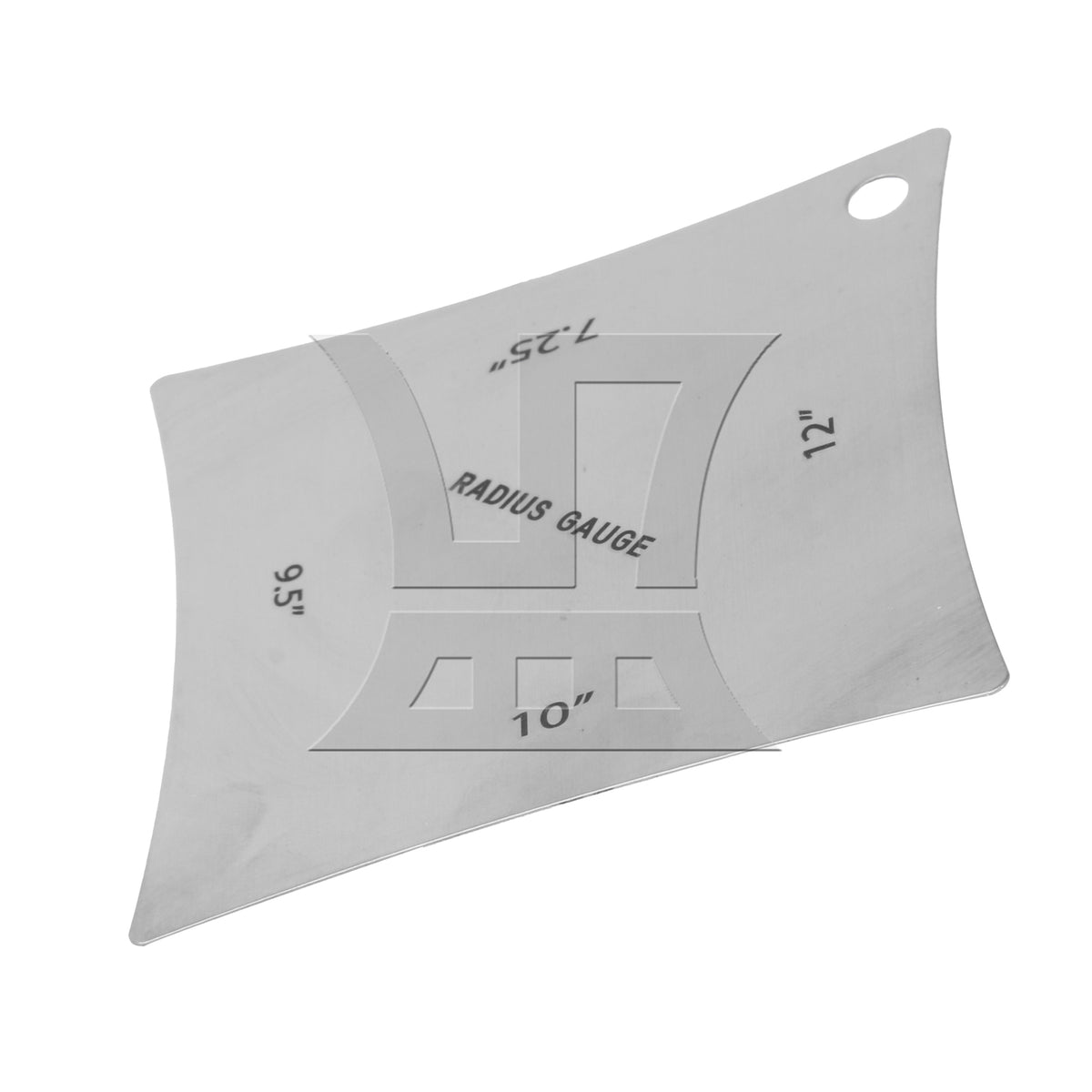 BQLZR 2pcs Stainless Steel Guitar Notched Radius Gauge High quality Material 8x8cm Silver