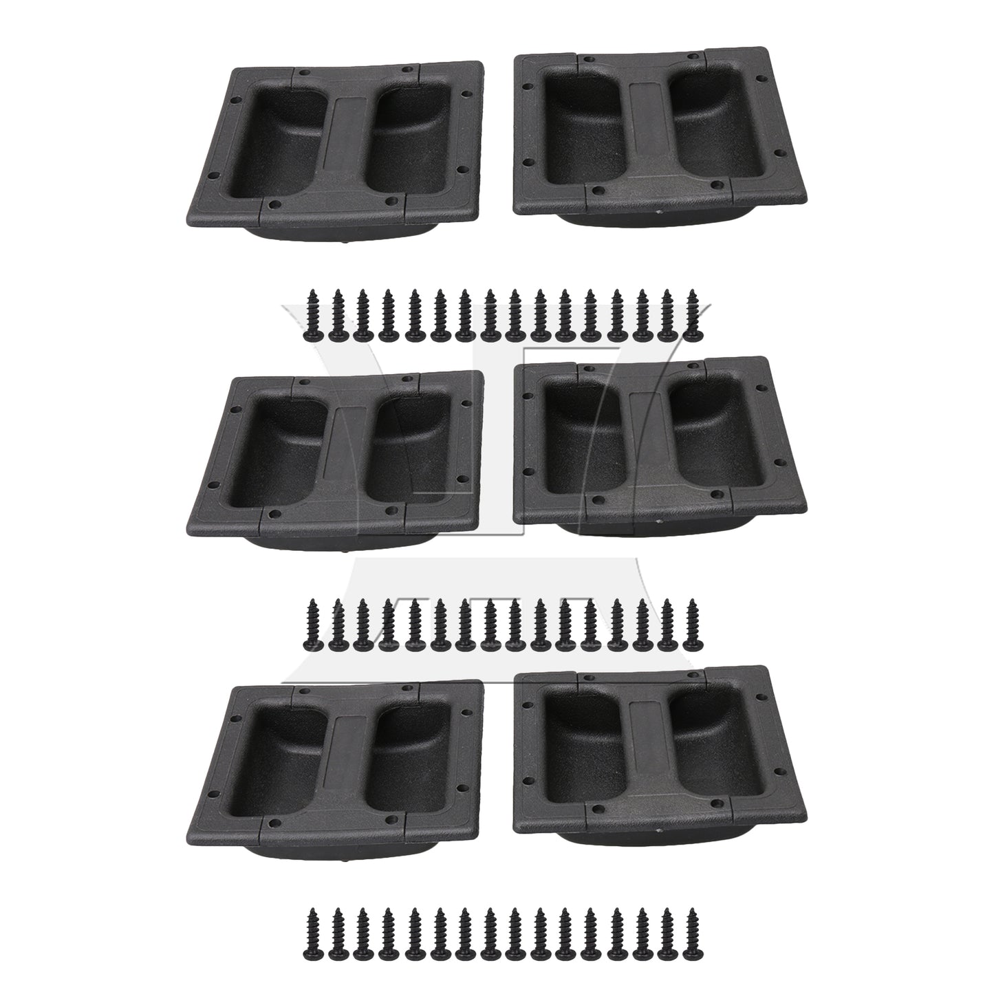 BQLZR  Black Guitar Amplifier Speaker Embedded Handle with 48pcs Screws for Second-Hand Speaker Refurbishment