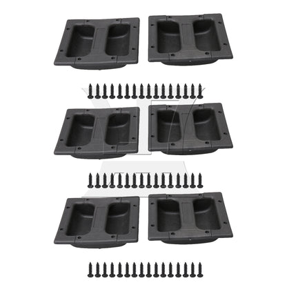 BQLZR  Black Guitar Amplifier Speaker Embedded Handle with 48pcs Screws for Second-Hand Speaker Refurbishment
