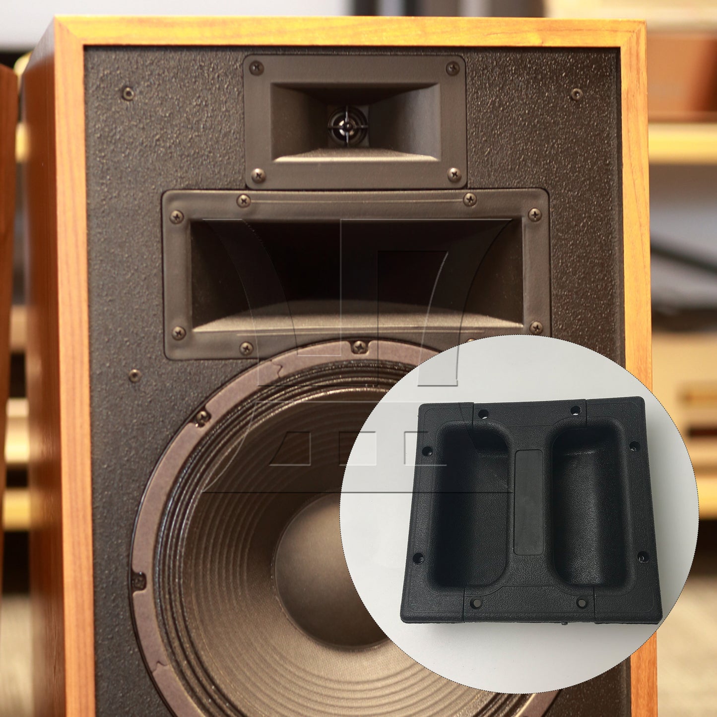 BQLZR  Black Guitar Amplifier Speaker Embedded Handle with 48pcs Screws for Second-Hand Speaker Refurbishment