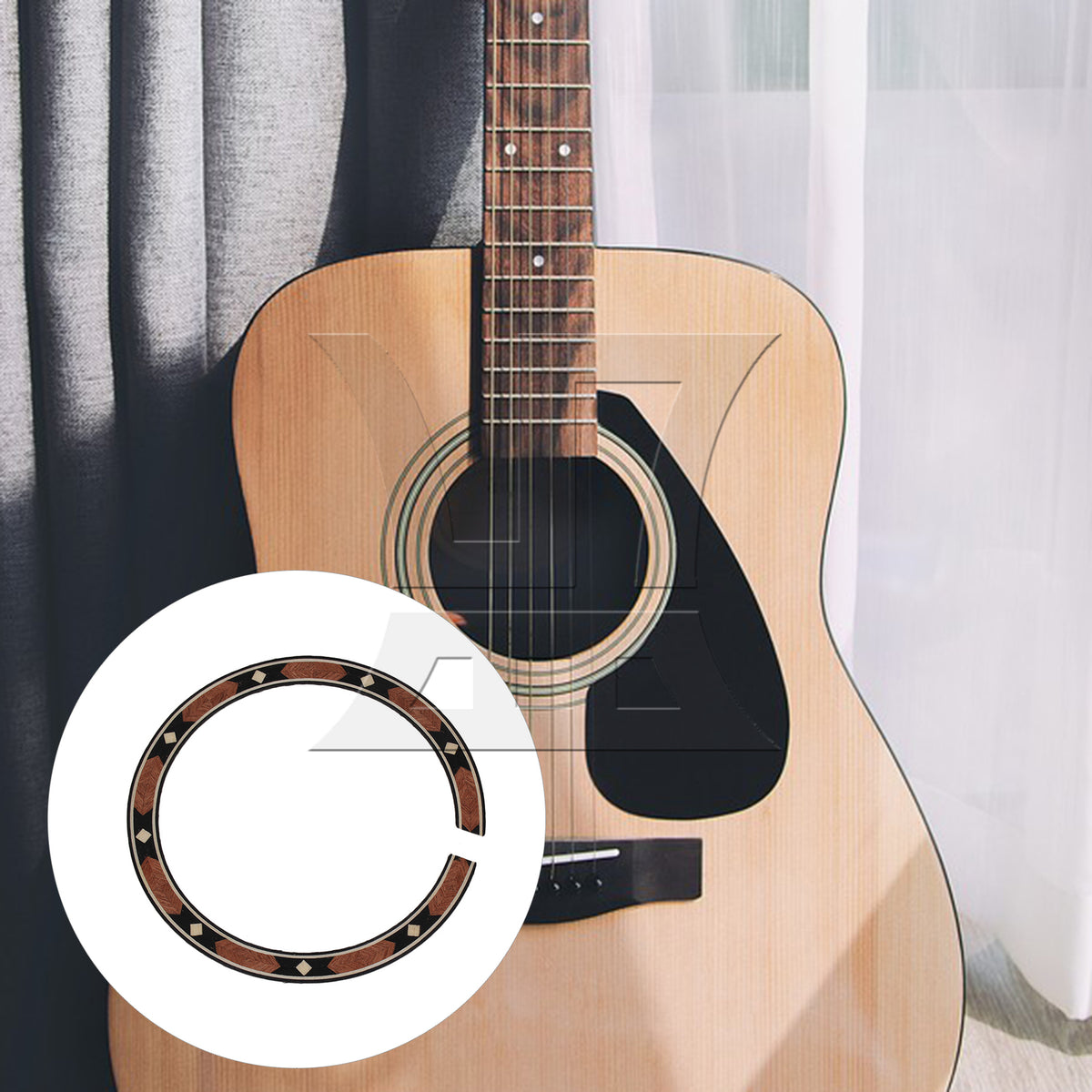 BQLZR Acoustic Guitar Rosewood Rosette B-104 for Music Schools Teaching and Training