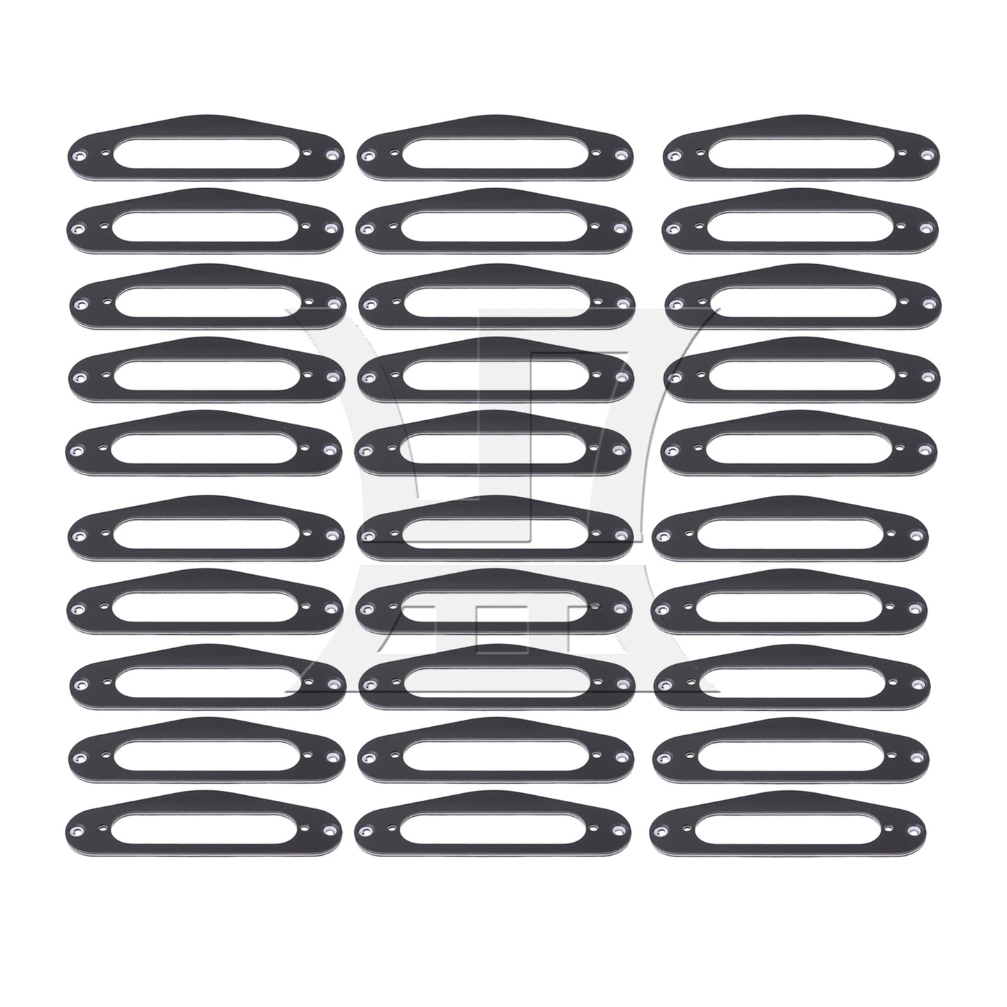 BQLZR  Black Guitar Replacement 3Ply Single Coil Pickup Mounting Ring