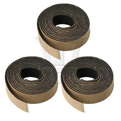 BQLZR 3pcs 100x1.5x0.15cm Plastic Speaker Sealing Tape Black for Stage Sound