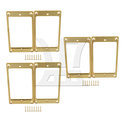 BQLZR Metal Flat Humbucker Pickup Mounting Ring GOLD