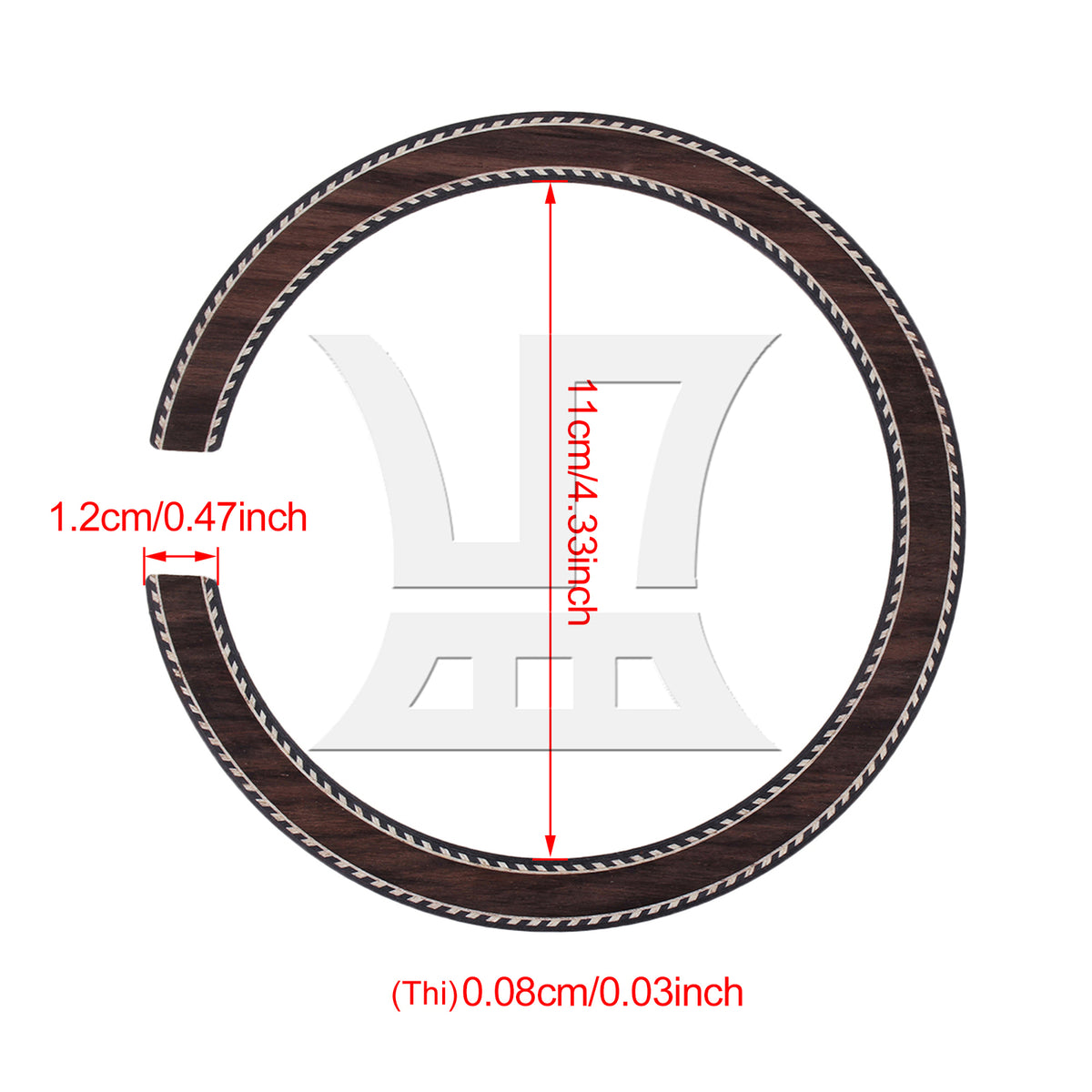 BQLZR 3pcs Folk Guitar Rosewood Rosette B23 for Old Guitar Accessories