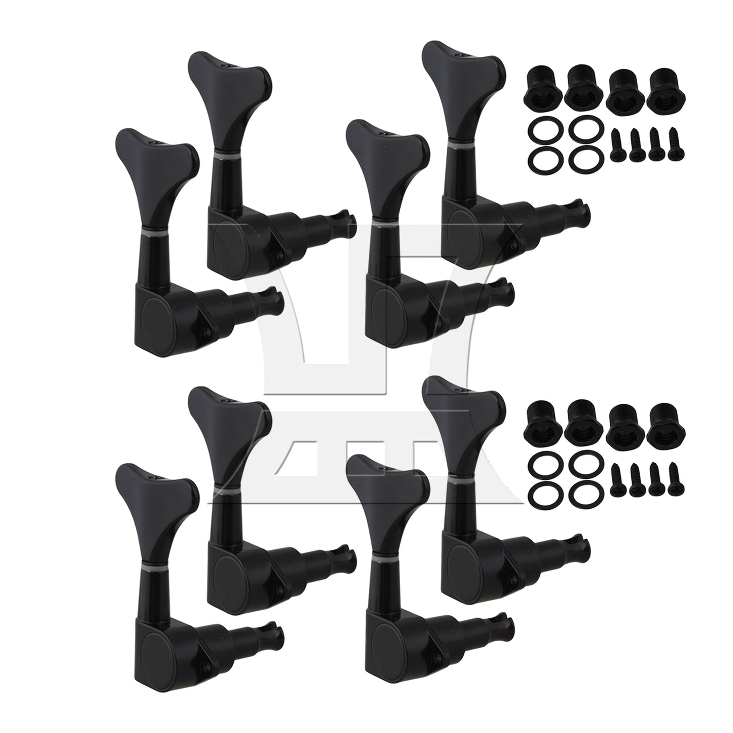 BQLZR Black 4 Right Hand Sealed BASS TUNERS Machine Heads Set