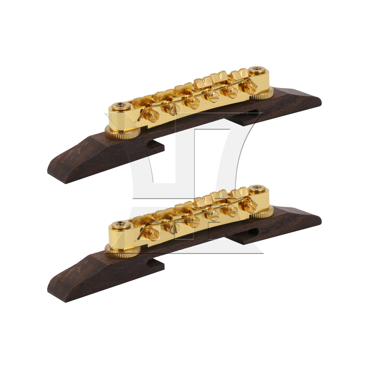 BQLZR 2 sets of gold-plated jazz guitars with raised bridge in gold