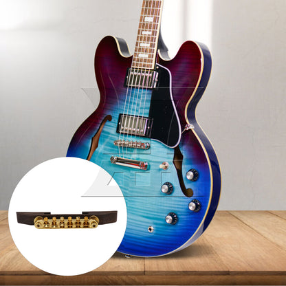 BQLZR 2 sets of gold-plated jazz guitars with raised bridge in gold