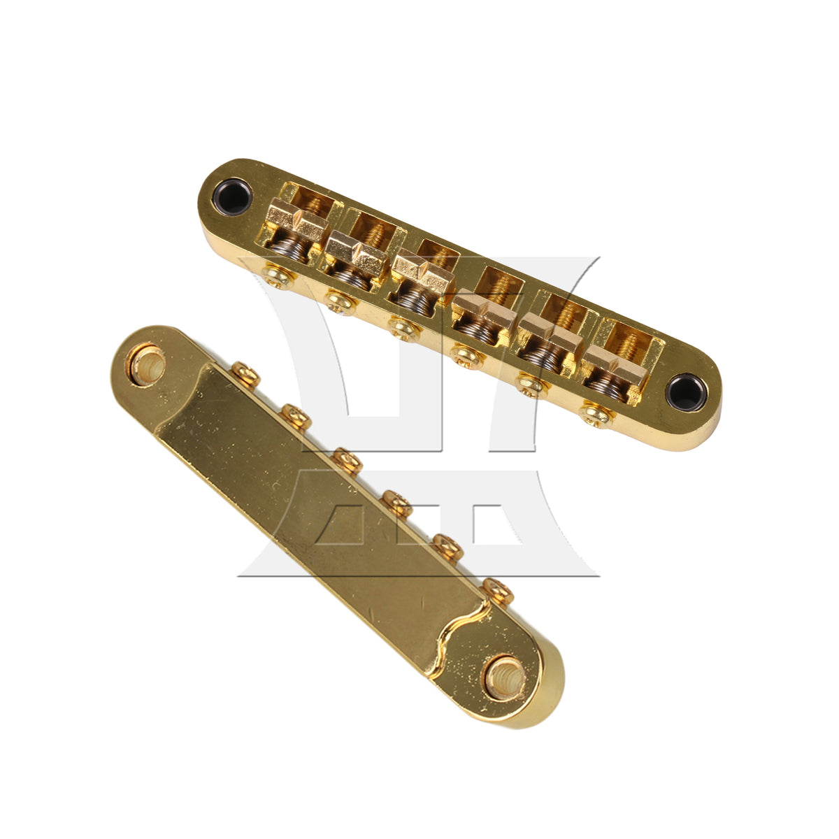 BQLZR 2 sets of gold-plated jazz guitars with raised bridge in gold