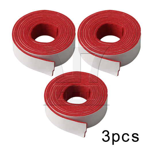 BQLZR 3pcs Piano Tuning Temperament Strip 130x1.9cm Red Plastic Repair Parts