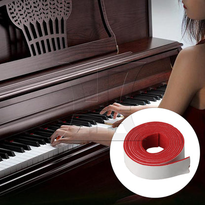BQLZR 3pcs Piano Tuning Temperament Strip 130x1.9cm Red Plastic Repair Parts