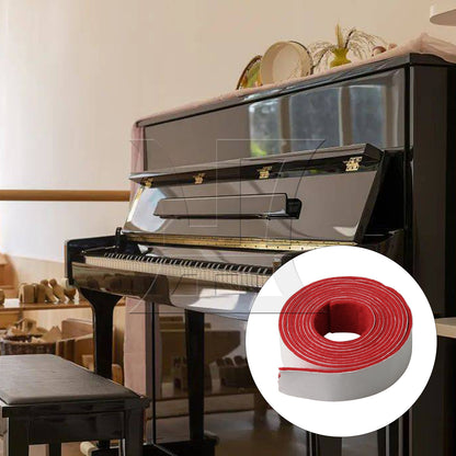 BQLZR 3pcs Piano Tuning Temperament Strip 130x1.9cm Red Plastic Repair Parts