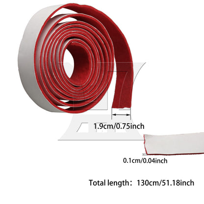 BQLZR 3pcs Piano Tuning Temperament Strip 130x1.9cm Red Plastic Repair Parts