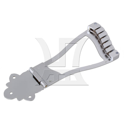 BQLZR 2pcs Metal Guitar Tailpiece Chrome for Guitar Teaching in Music Schools