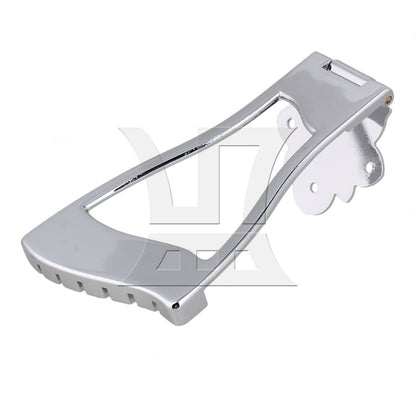 BQLZR 2pcs Metal Guitar Tailpiece Chrome for Guitar Teaching in Music Schools