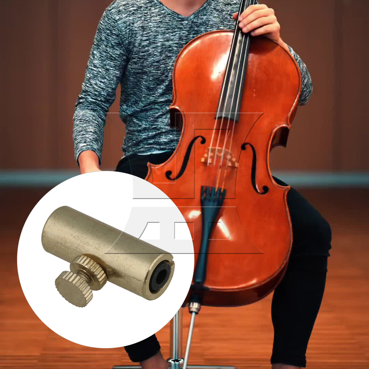 BQLZR 2pcs Cello Brass Tone Eliminator Golden 2.3x1.6cm Easy to Install