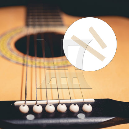 BQLZR ABS Classical Guitar Upper and Lower Nut and Saddle 5.2x0.6x0.9cm 8x0.3x1cm Beige for Guitar Feel Optimization