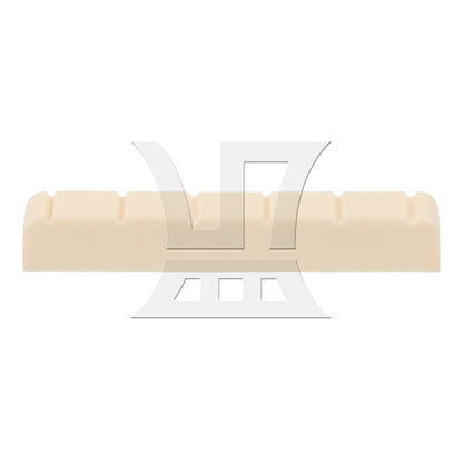 BQLZR ABS Classical Guitar Upper and Lower Nut and Saddle 5.2x0.6x0.9cm 8x0.3x1cm Beige for Guitar Feel Optimization
