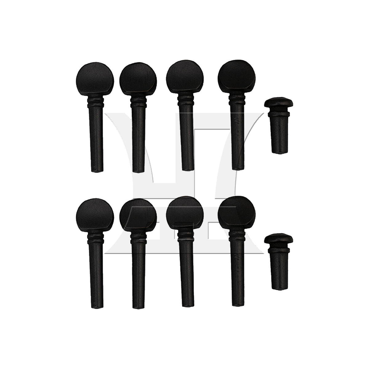 BQLZR Violin Tuning Peg and End Pin 1/16 Black 4.7x1.5cm for Violin Diy Modification