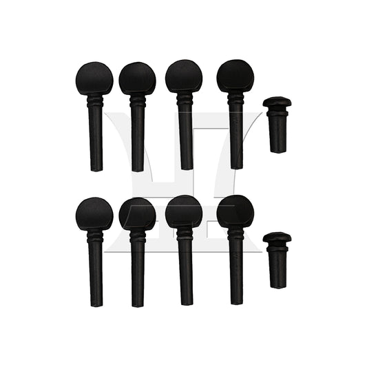 BQLZR Violin Tuning Peg and End Pin 1/16 Black 4.7x1.5cm for Violin Diy Modification
