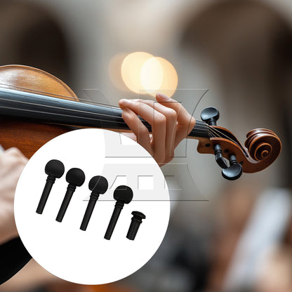 BQLZR Violin Tuning Peg and End Pin 1/16 Black 4.7x1.5cm for Violin Diy Modification