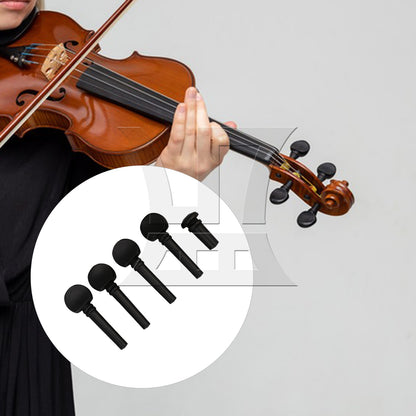 BQLZR Violin Tuning Peg and End Pin 1/16 Black 4.7x1.5cm for Violin Diy Modification