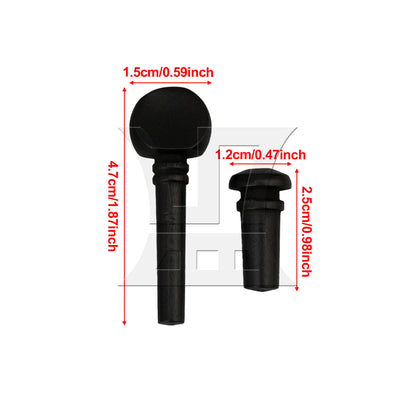 BQLZR Violin Tuning Peg and End Pin 1/16 Black 4.7x1.5cm for Violin Diy Modification