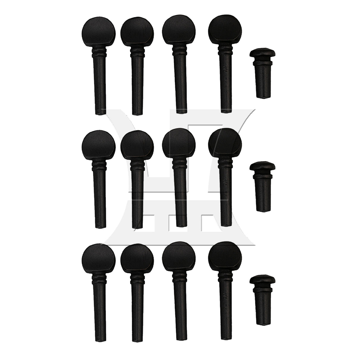 BQLZR Violin Tuning Peg and End Pin 1/16 Black 4.7x1.5cm for Violin Diy Modification