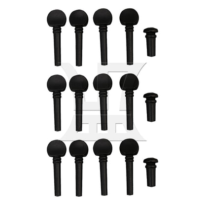 BQLZR Violin Tuning Peg and End Pin 1/16 Black 4.7x1.5cm for Violin Diy Modification
