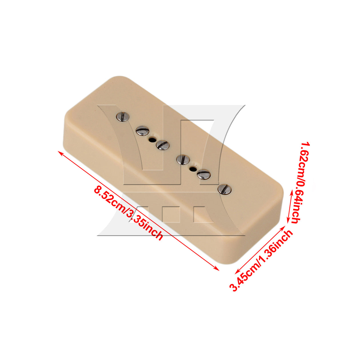 BQLZR 4 Pieces Cream Color Single Coil Pickups & Screws Parts for Electric Guitar