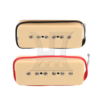BQLZR 4 Pieces Cream Color Single Coil Pickups & Screws Parts for Electric Guitar