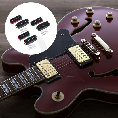 BQLZR 6pcs Plastic Electric Guitar Single Coil Pickup Black for Electric Guitar Tone Reproduction
