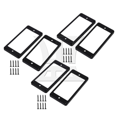 BQLZR Black Plastic Humbucker Pickup Mounting Frames for Electric Guitar