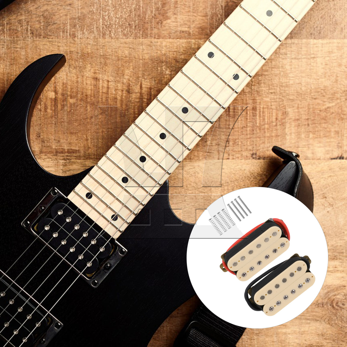 LZR 3 sets of HBC-IV frameless dual coil pickups in yellow (with Yibuy brand box) (2 per set)