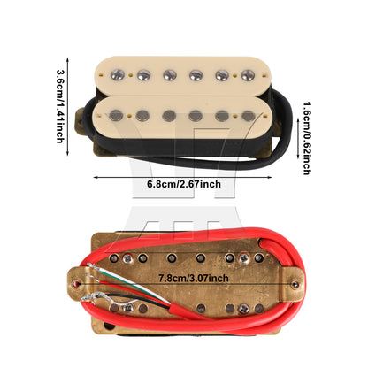LZR 3 sets of HBC-IV frameless dual coil pickups in yellow (with Yibuy brand box) (2 per set)