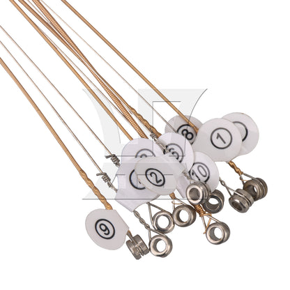 BQLZR 20pcs Steel Lyre Harp String Silver 10 String for Music Enlightenment Classroom Teaching