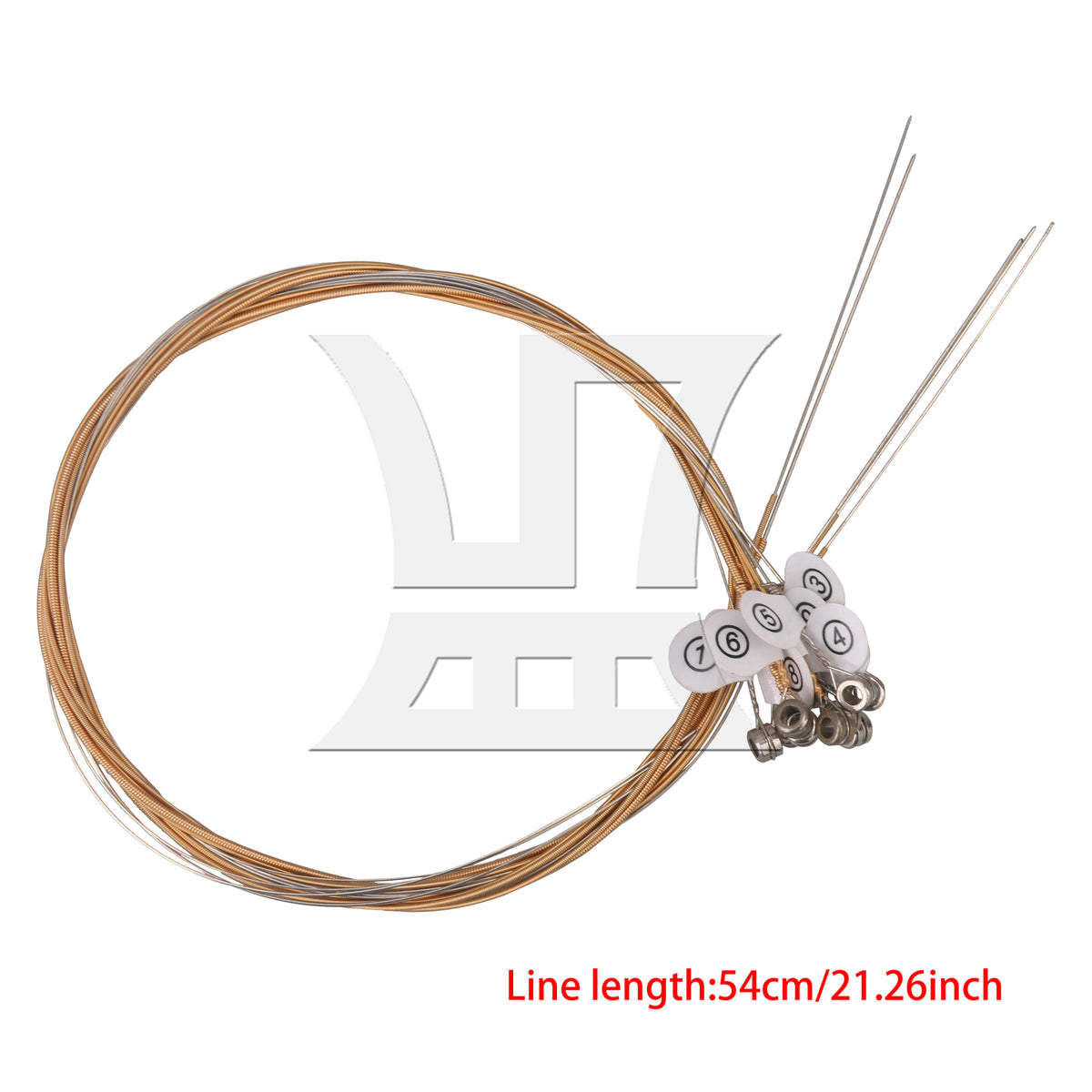 BQLZR 20pcs Steel Lyre Harp String Silver 10 String for Music Enlightenment Classroom Teaching