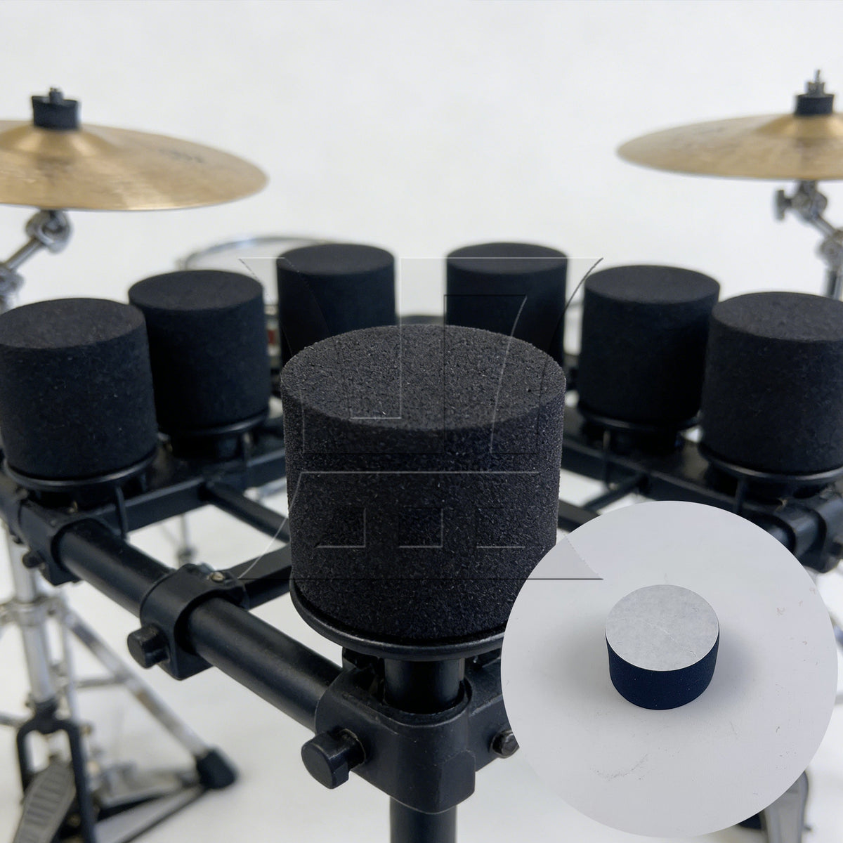 BQLZR 10pcs Sponge Electronic Drum Piezo Trigger Cone 3.6x2cm Black for Refurbishment of Second-Hand Electronic Drums