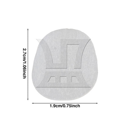 BQLZR 16pcs Oval Saxophone Mouthpiece Cushion Transparent Pads 0.8mm Thic Easy to Install