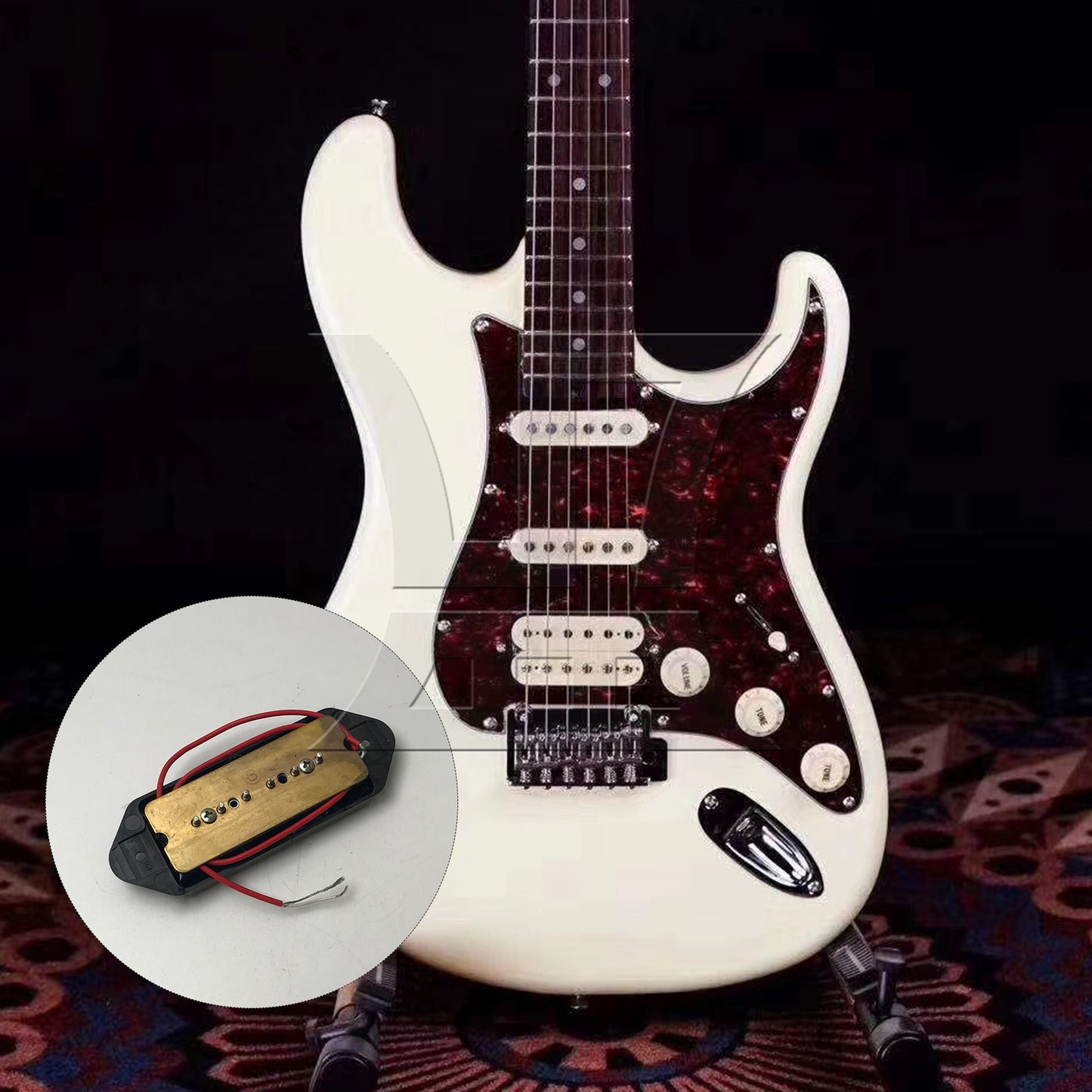 BQLZR DP90-BK Magnetic Guitar Pickup Silver for Band Rehearsals