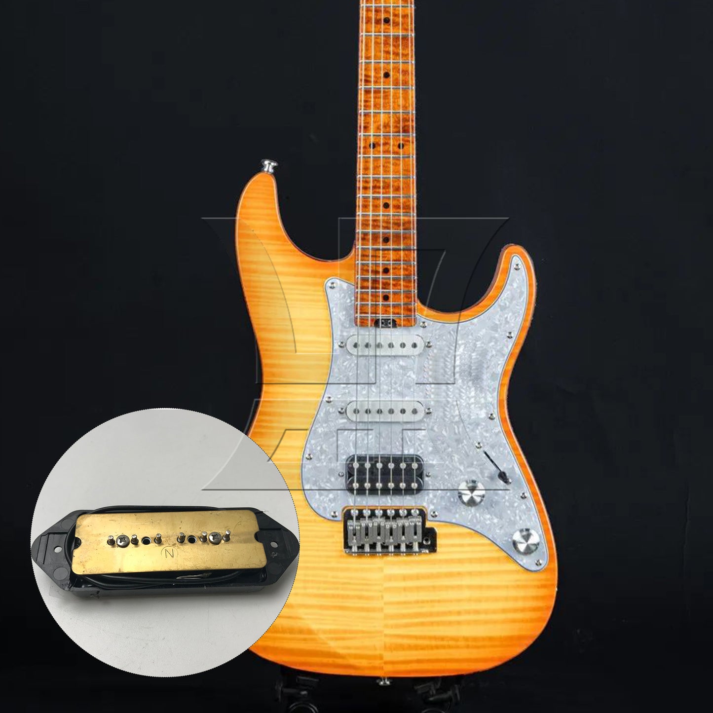 BQLZR DP90-BK Magnetic Guitar Pickup Silver for Band Rehearsals