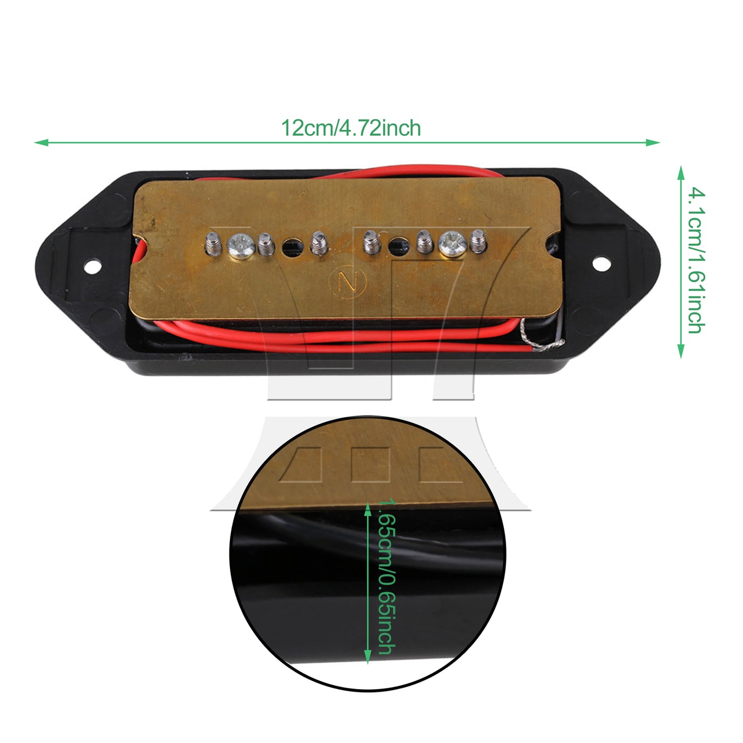 BQLZR DP90-BK Magnetic Guitar Pickup Silver for Band Rehearsals