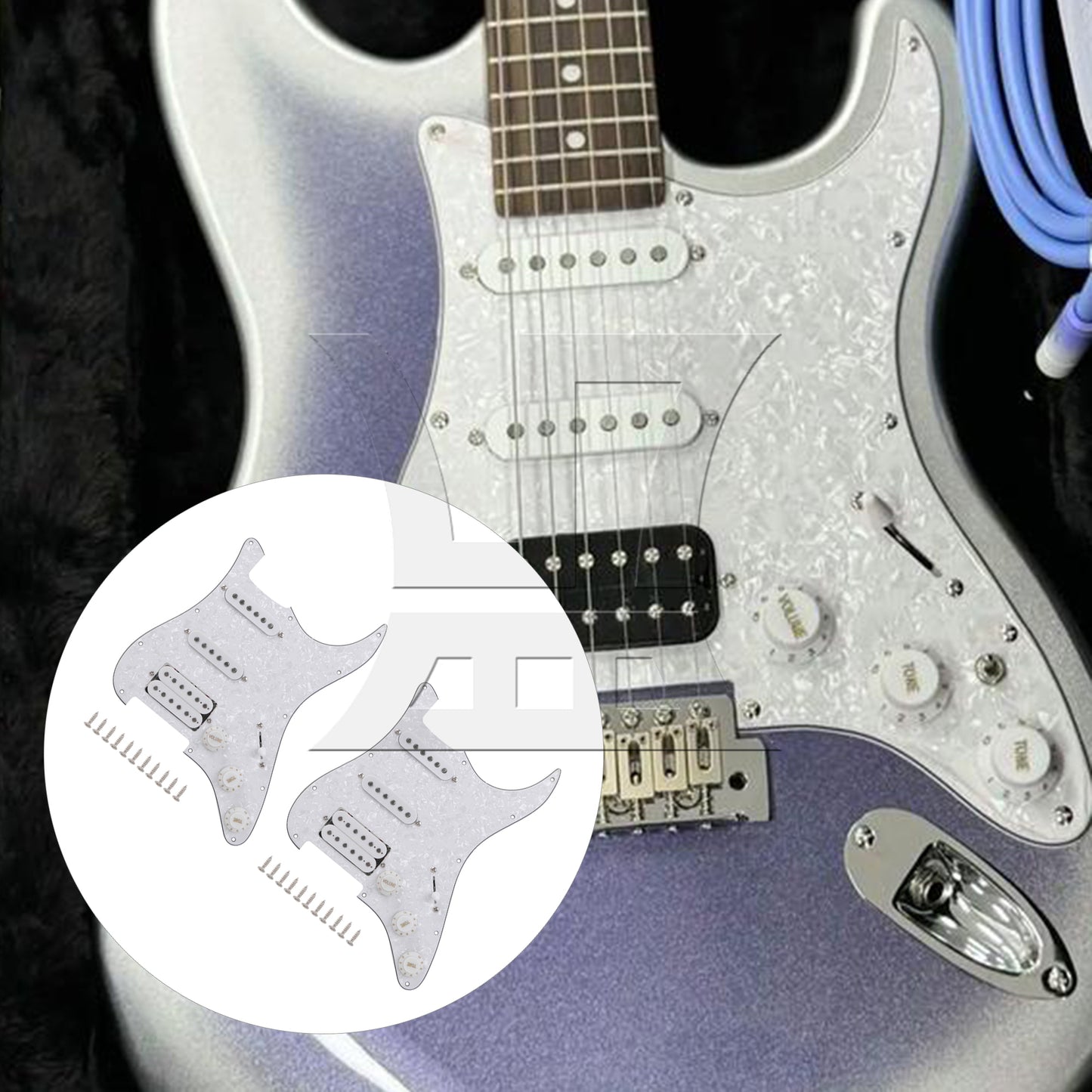 BQLZR Black Plastic Humbucker Pickup Mounting Frames for Electric Guitar
