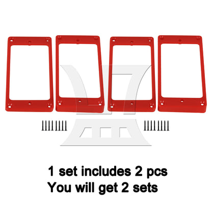 BQLZR Red ABS Arc-shaped Bottom Pickup Mounting Ring Frames 90x45mm