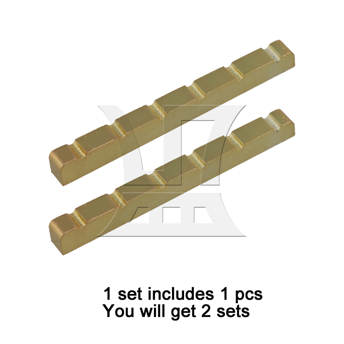 BQLZR Zinc Alloy Six String Electric Guitar Nut Gold 4.2x0.36x0.46cm for Guitar Enthusiasts